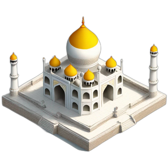 Taj mahal isometric emoji