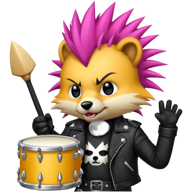 drummer animal punk emoji