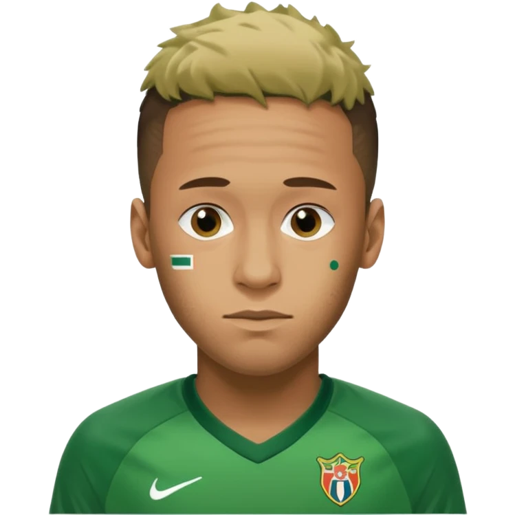 Neymar in green soccer cloth emoji