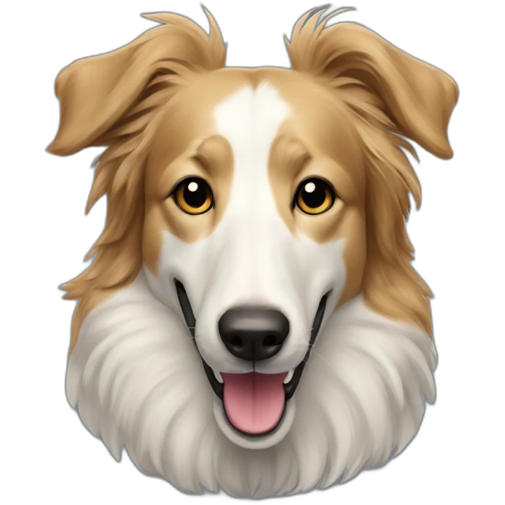 perro borzoi sonriendo emoji