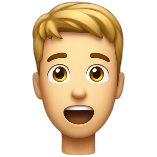 Hands up man surprised emoji