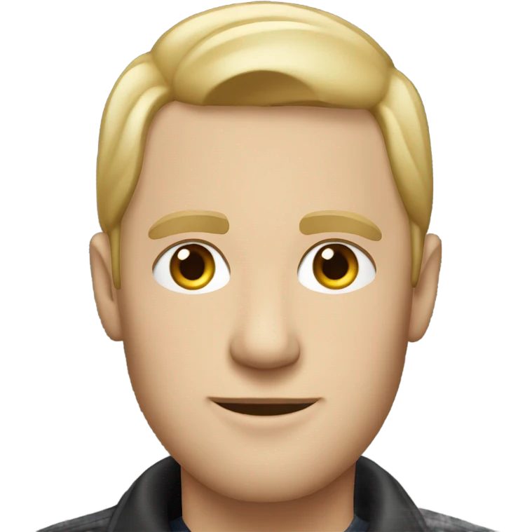 White man with beanie no beard in a black jacket emoji