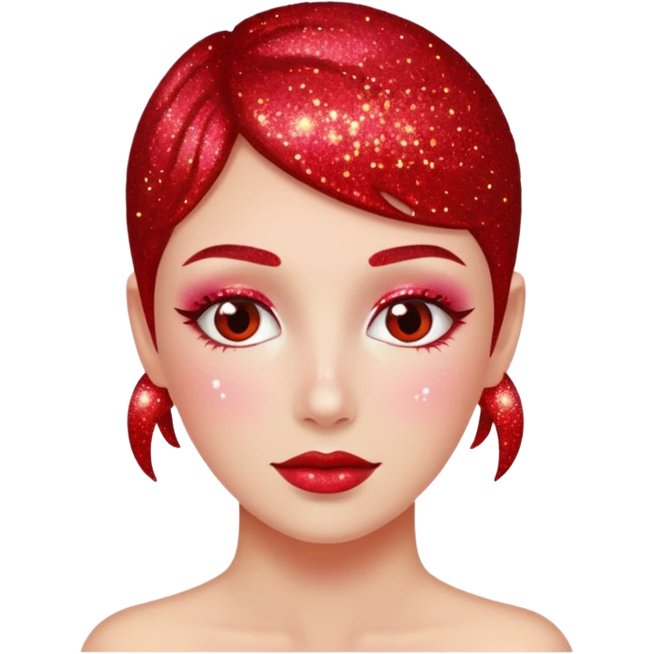 Recrutador Vermelho Glitter emoji