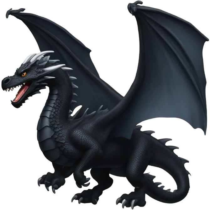 Riding a black dragon  emoji