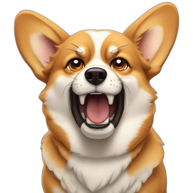 Angry corgi emoji
