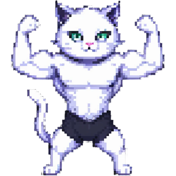 flexing cat boy emoji