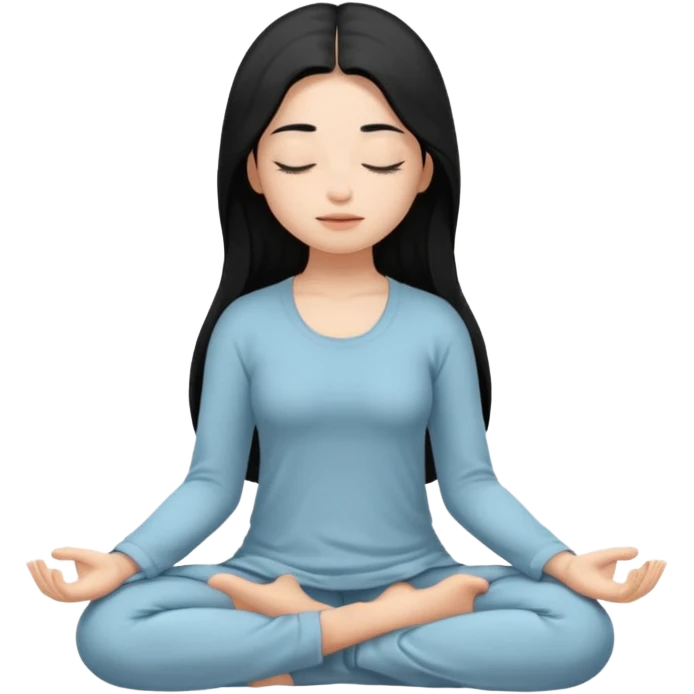 girl meditating emoji
