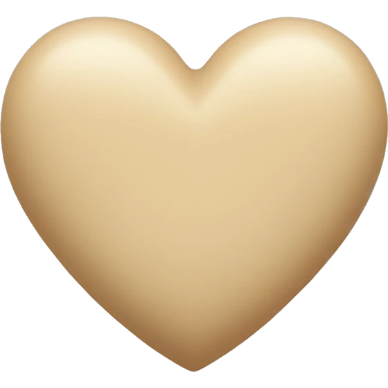 Beige heart emoji