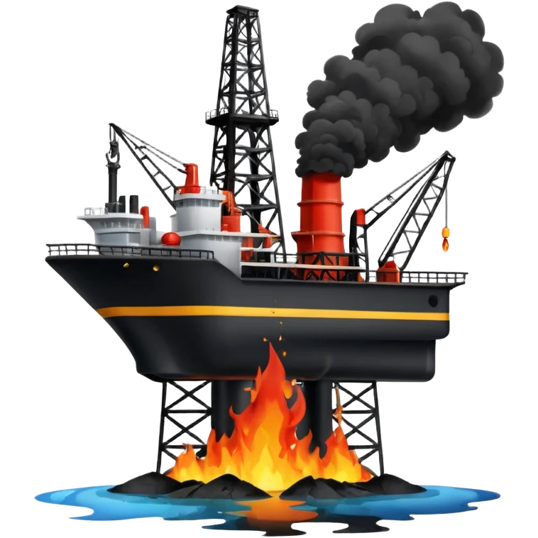 destruction of oil rig emoji