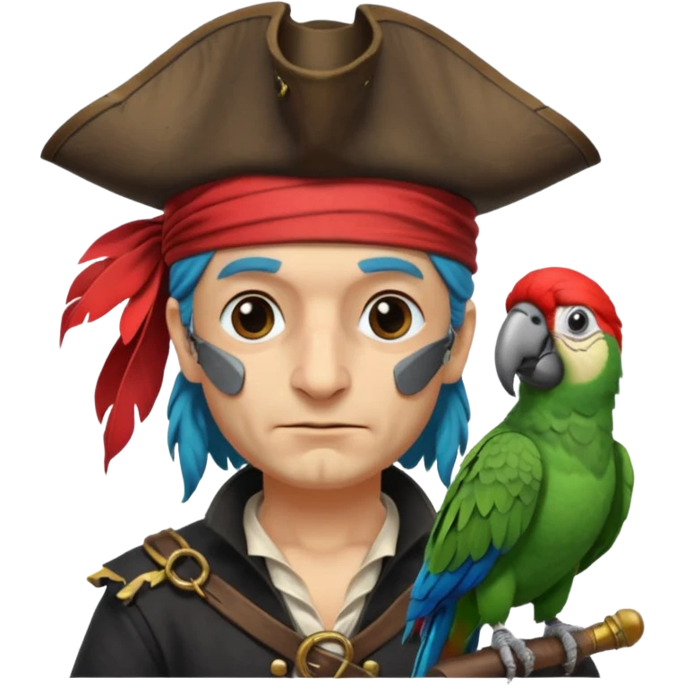 pirate and parrot emoji