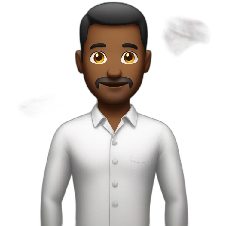 bad white man in front of steak emoji