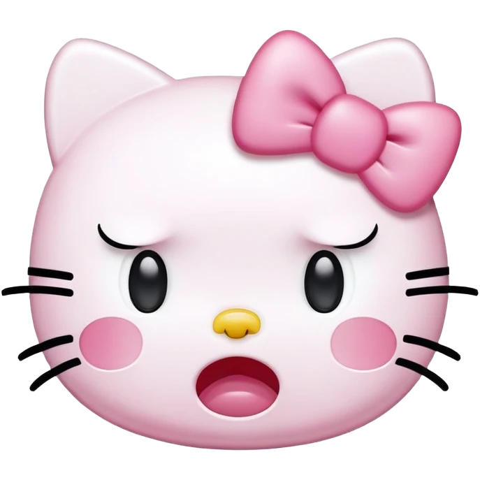 Hello kitty crying face emoji