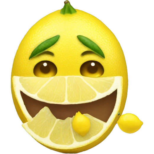 having a lemon in mouth emoji