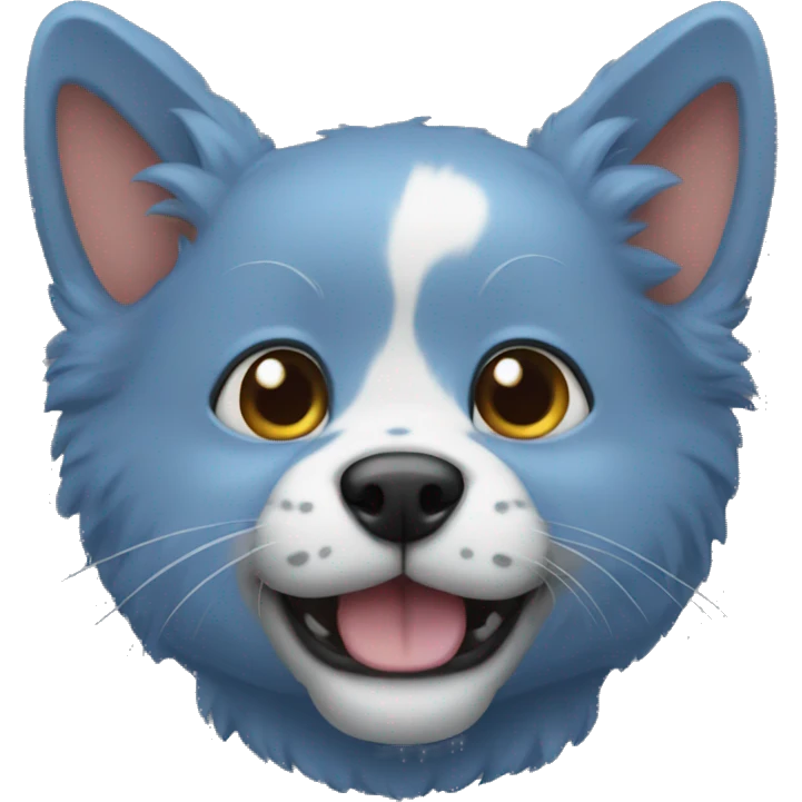 Blue meowdog emoji