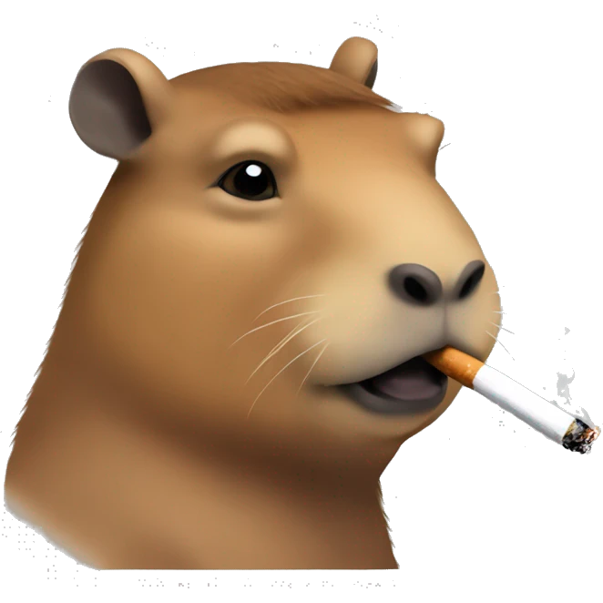 Capybara smoking a cigarette emoji