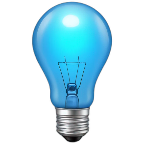 blue light bulb emoji