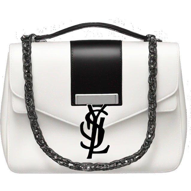 Black and white YSL bag  emoji