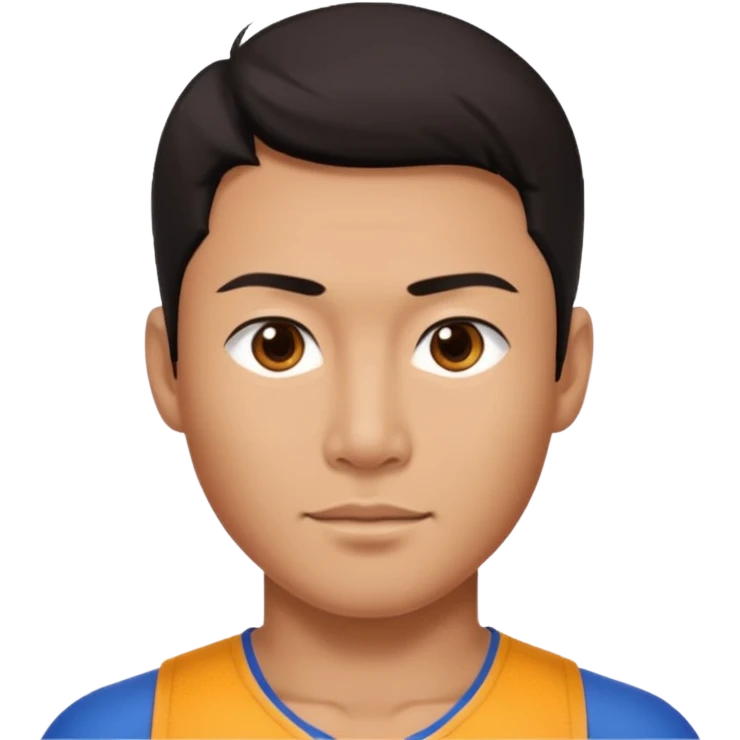 The Asian guy is into sports and is in great shape. emoji