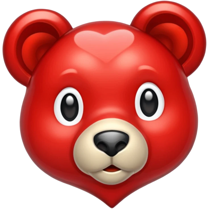 Oso de cristal con un corazón rojo emoji