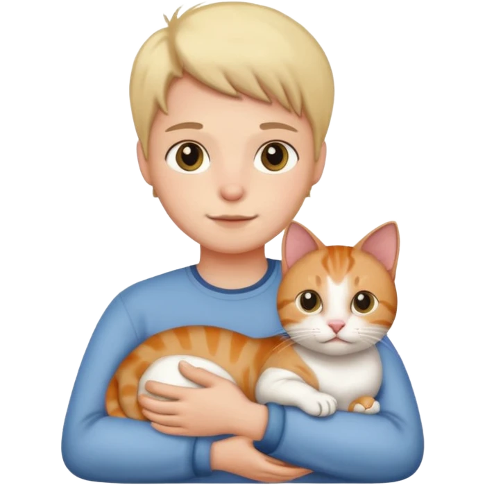 Holding a cat emoji