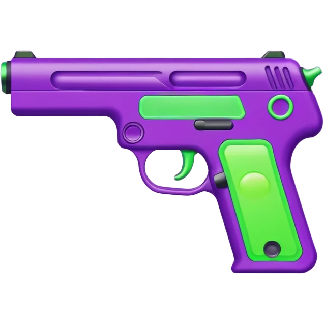  shooter game with this color purple  and neon green emoji