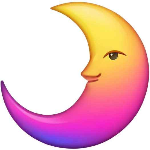 neon moon emoji