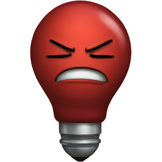 A red bulb angry emoji