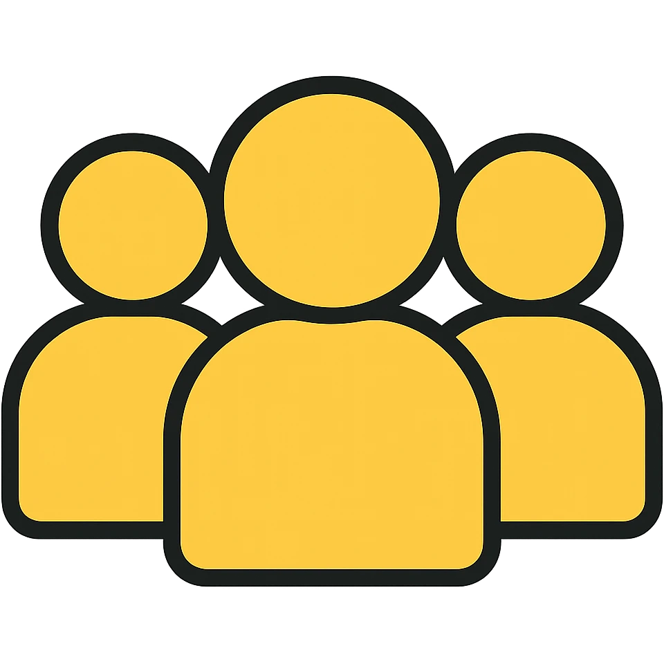 Make all figures the same color in color outline icon style with no background. emoji