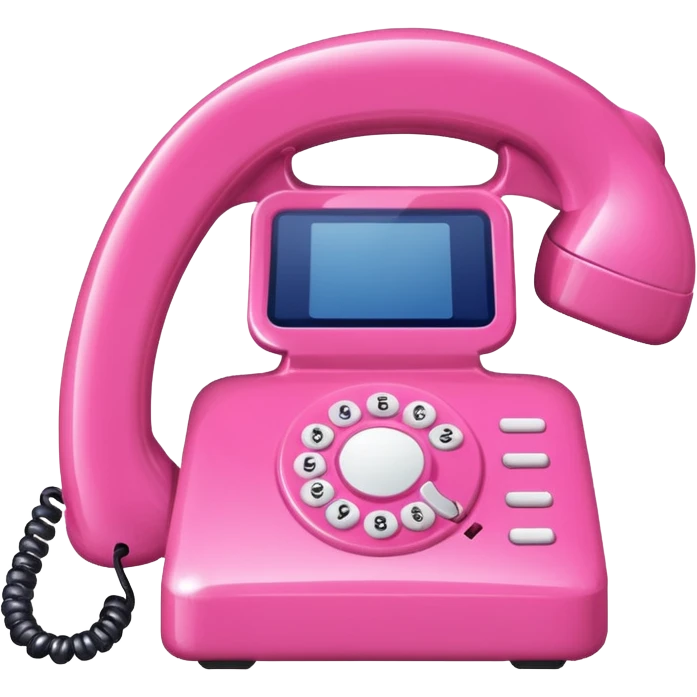 pink phone call \caller id bubble emoji