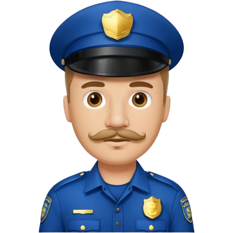 mustaches police emoji
