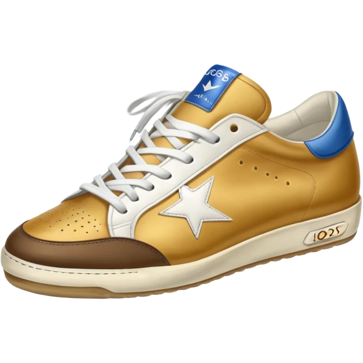 A golden goose shoe sneaker emoji