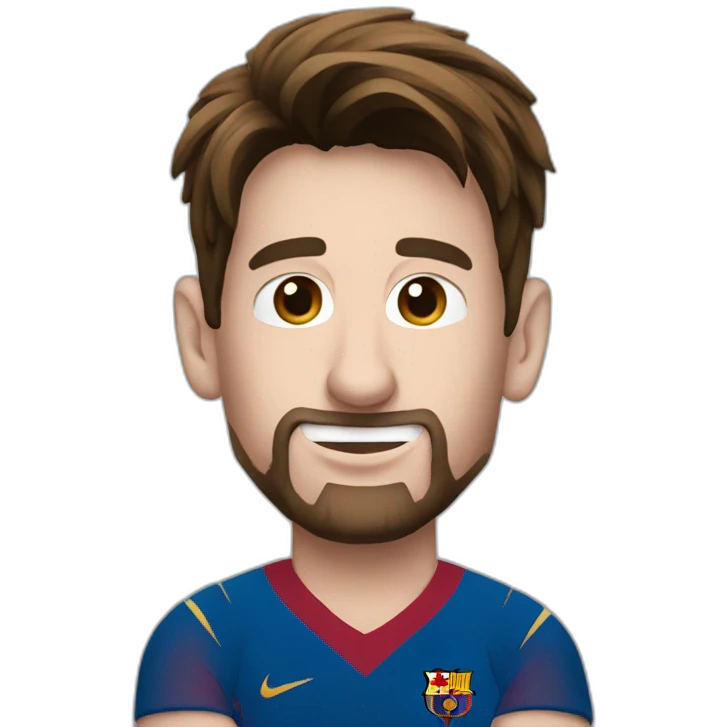 messi creando un logo emoji