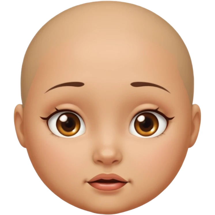 a girl face with horny expressions. the face will be round and chubby. without hair emoji