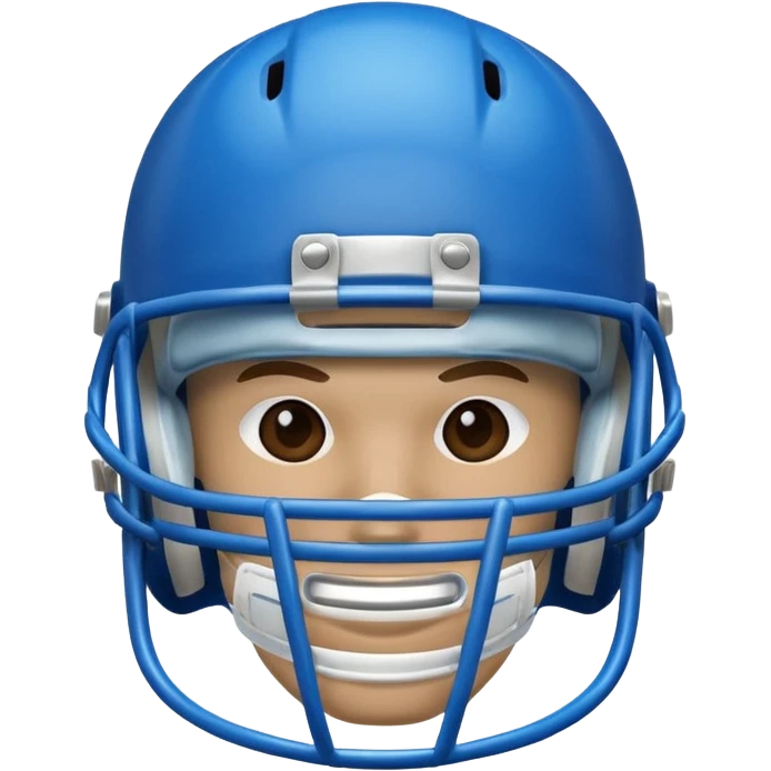 College football player helmet in blue color emoji