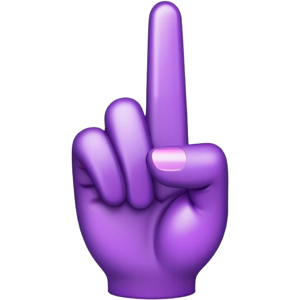 Purple middle finger emoji emoji