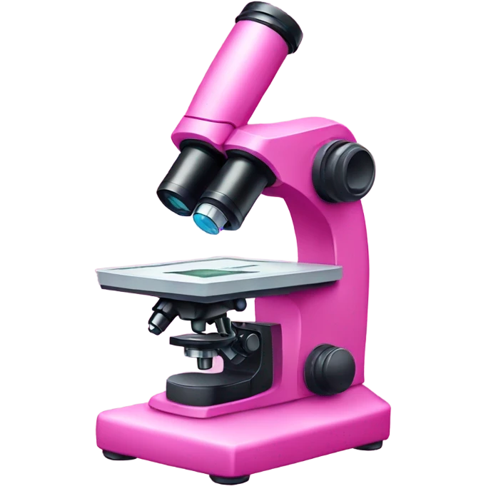Pink microscope emoji