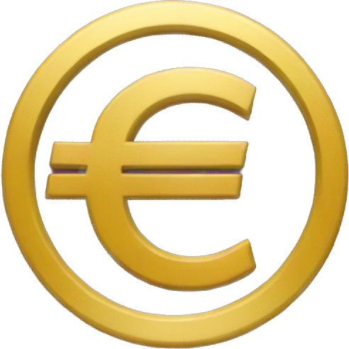 Purple euro symbol  emoji