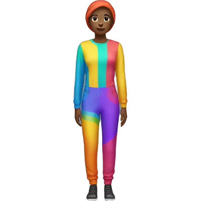 colorful no person jumpsuit emoji