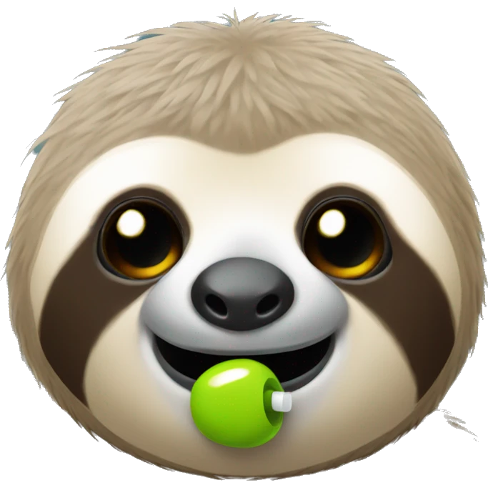 Sloth with a pacifier emoji