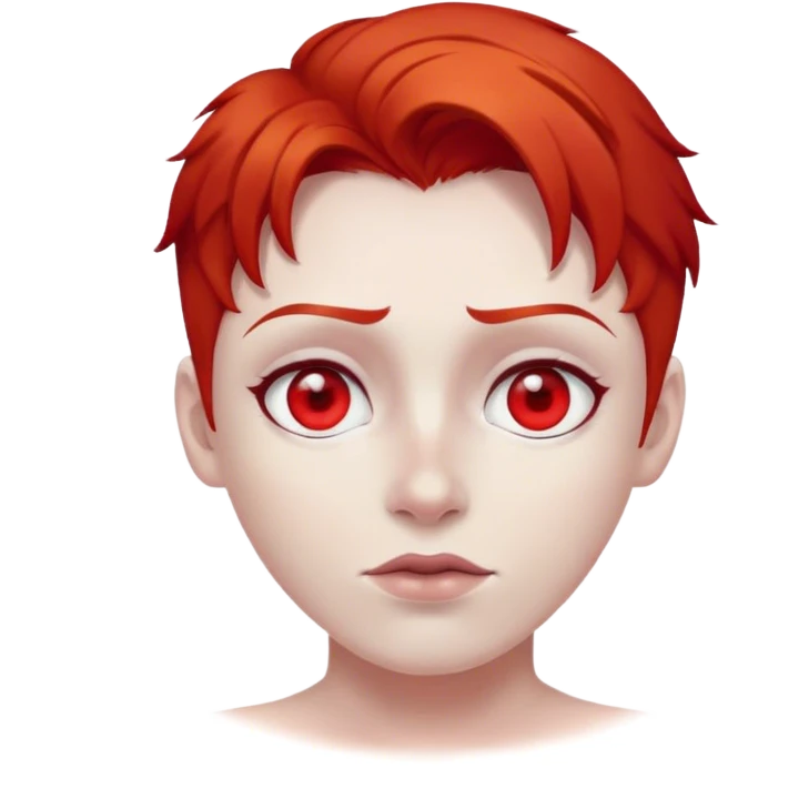 Red whites eyes emoji