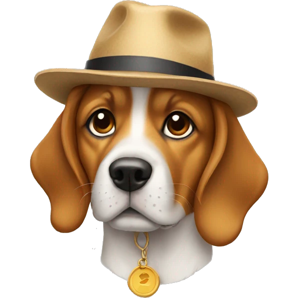 dog with hat emoji