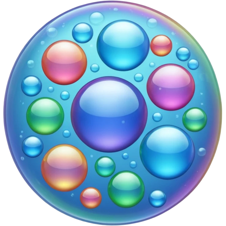 multiple bubbles each one separate emoji