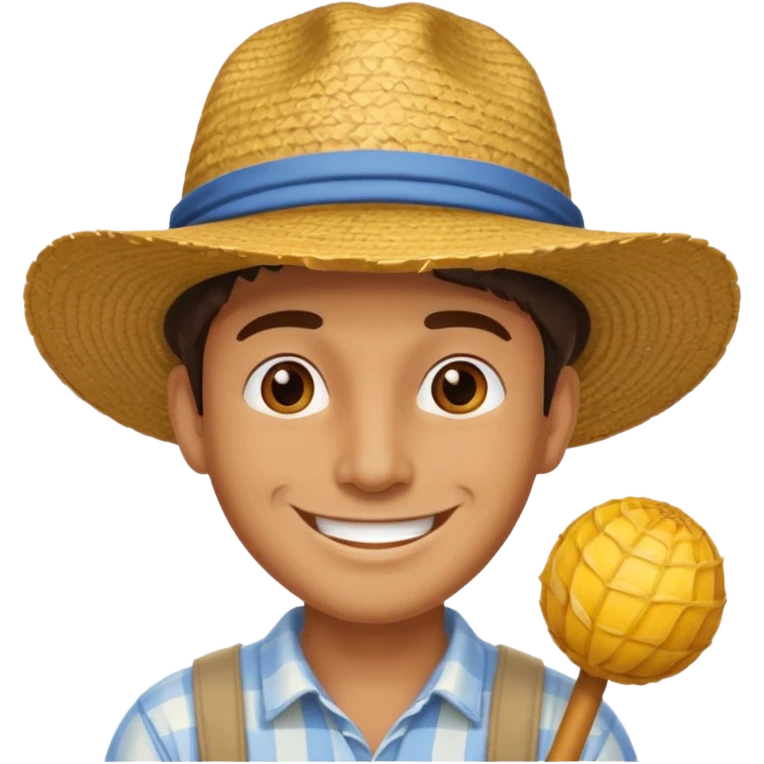 a man with luffy hat emoji