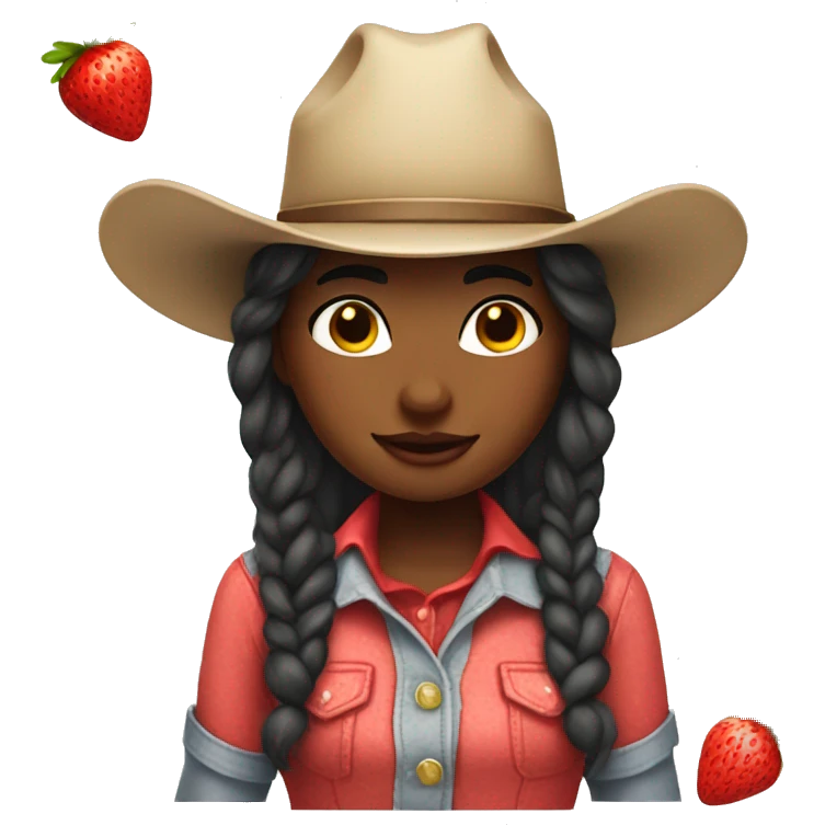 Strawberry cow girl emoji