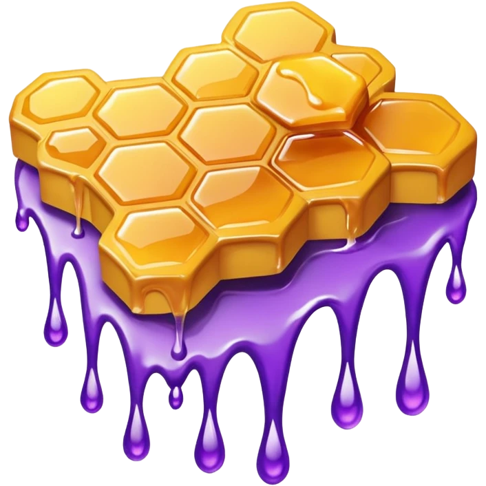 honey comb with purple emoji