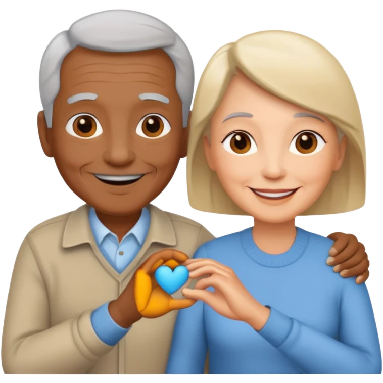 older couple, simple and clear emoji