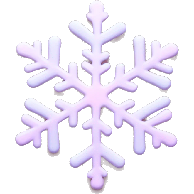 pastel pink snowflake  emoji
