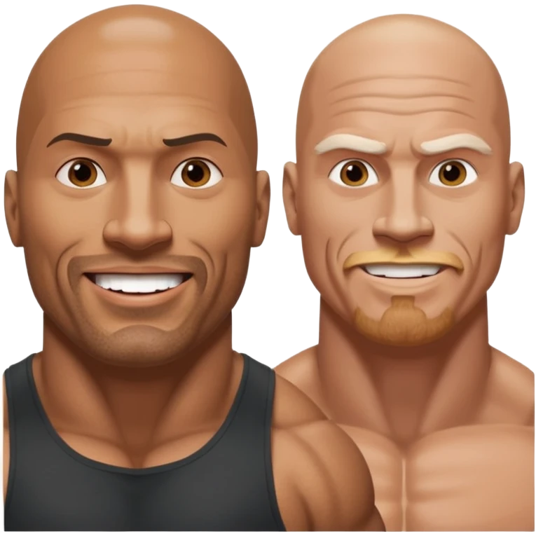 The rock vs stone cold emoji