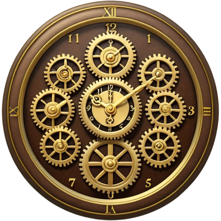 Steampunk Detailed Clock emoji