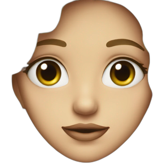 Girl face with primula eyes mouth emoji